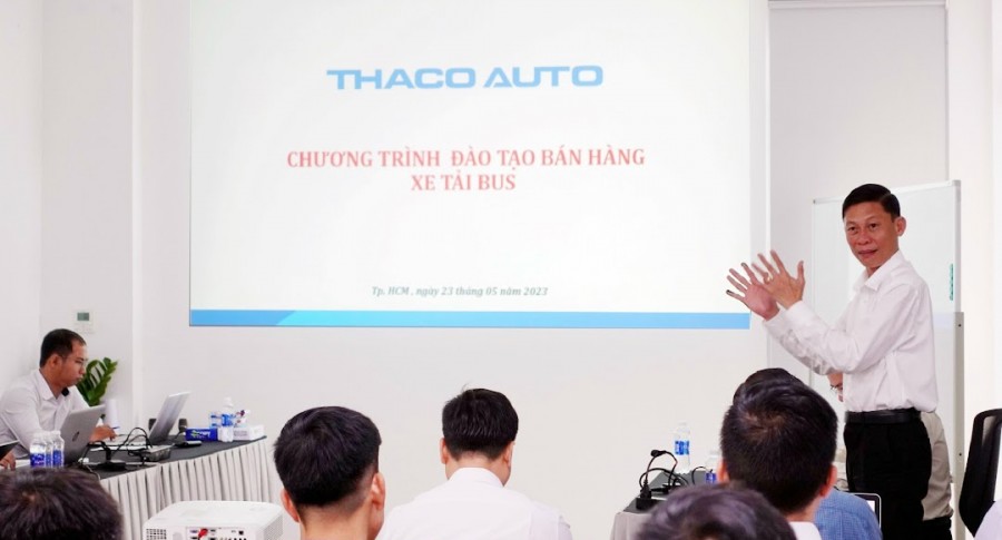 THACO AUTO tổ chức Đào tạo Kiến thức và Kỹ năng Bán hàng dành cho lãnh đạo phụ trách kinh doanh xe Tải, Bus trên cả nước