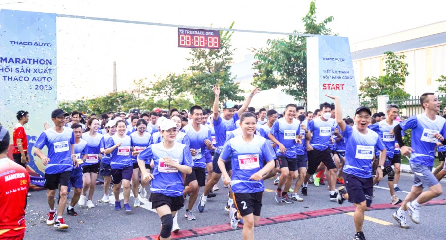THACO AUTO Production Division organizes the first marathon race at THACO CHU LAI Industrial Park